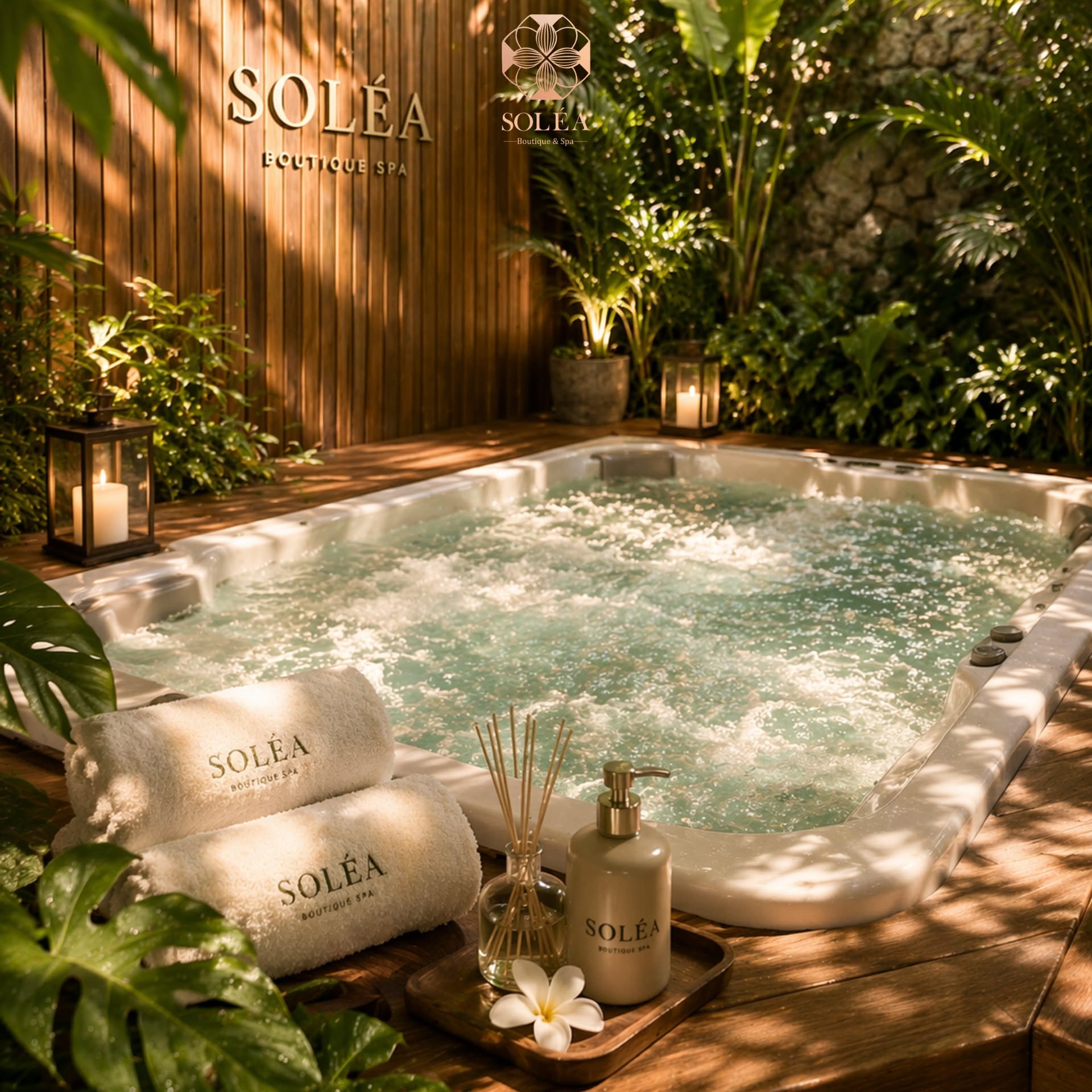 Tiện ích bồn sục Jacuzzi và sauna tại SOLÉA Boutique Spa Quận 1